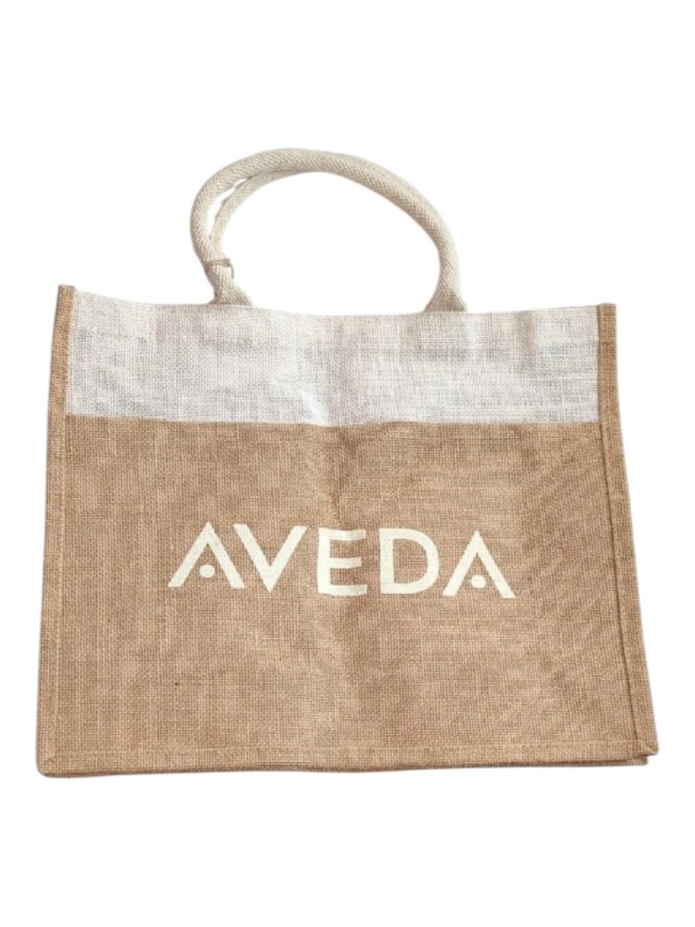 Aveda jute tote bag